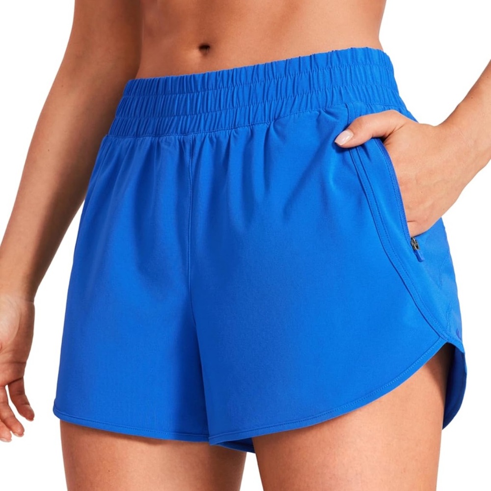 CRZ Yoga 3” Womens blue athletic Shorts - Picture 5 of 6